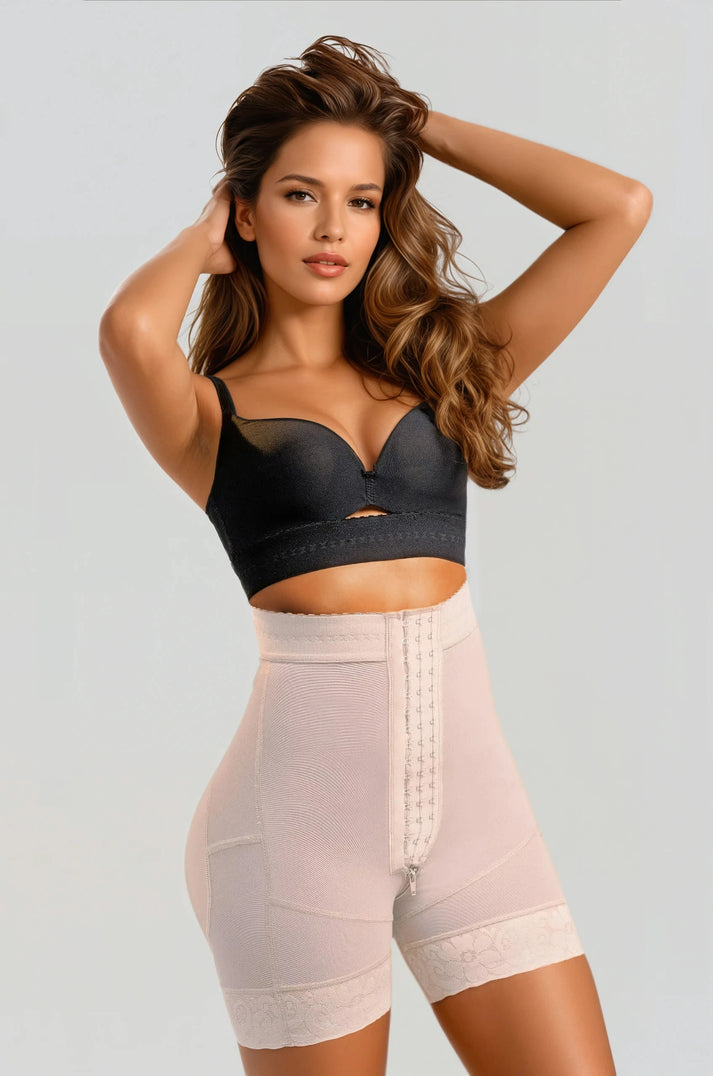 High Waist Mid- Thigh Body Shaper-Butt Enhancer and Tummy control- BBL shorts