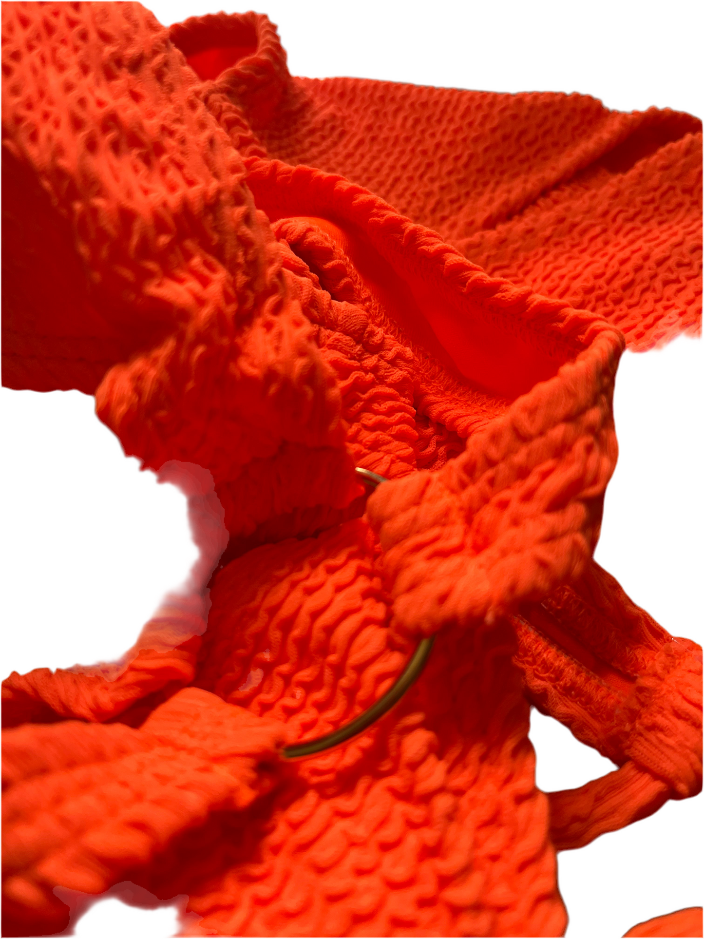 Luxury Ribbed Monokini Bright Orange 67055