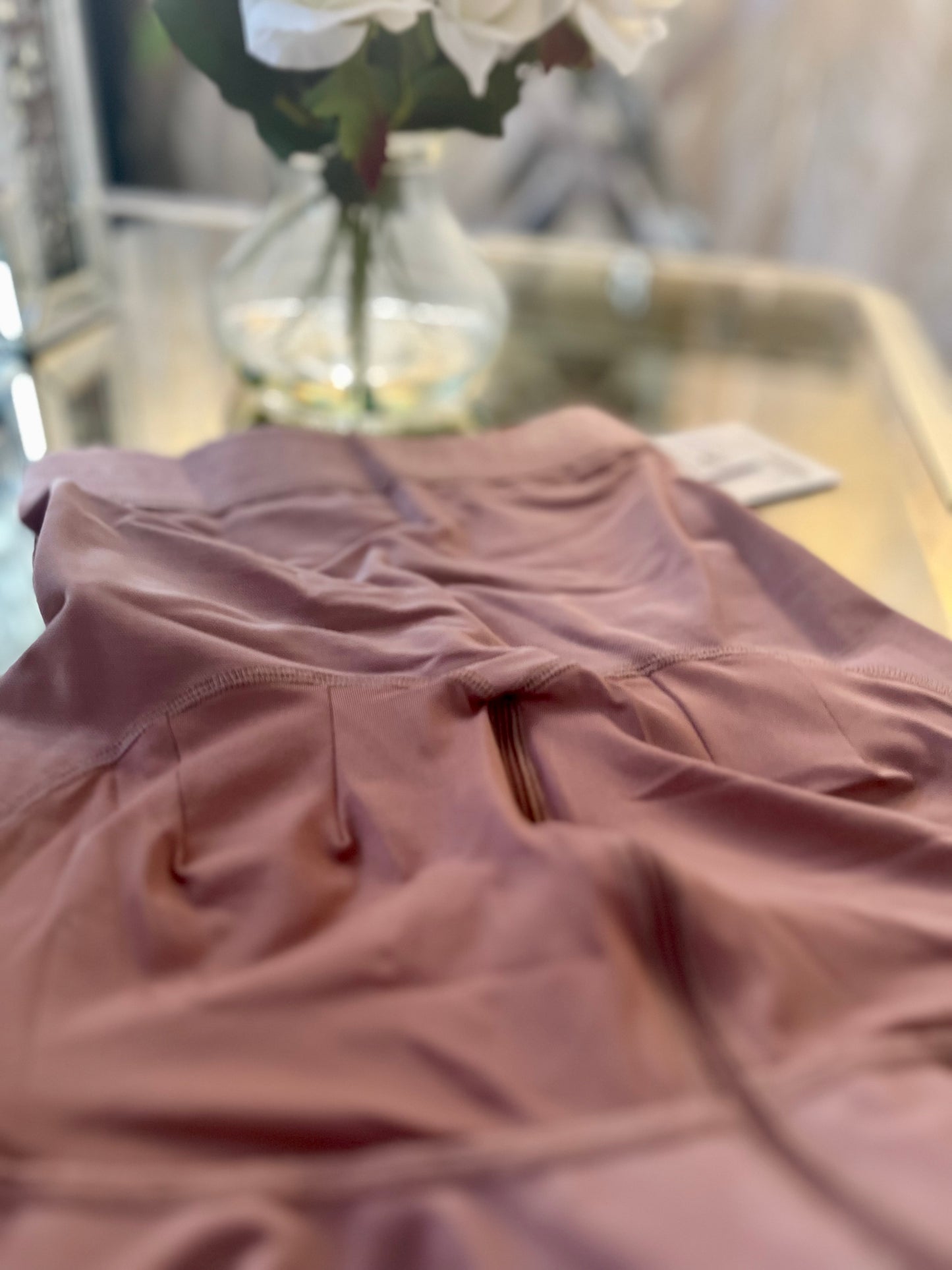 Seamless Tummy Support High Waist "Pull On" Short Mocha Faja