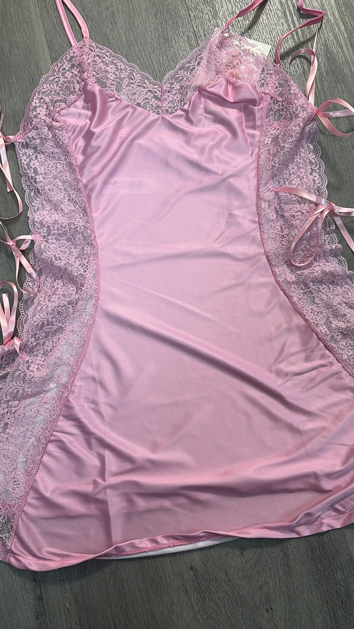 Blush Pink Lace Side Tie Sleep Chemise