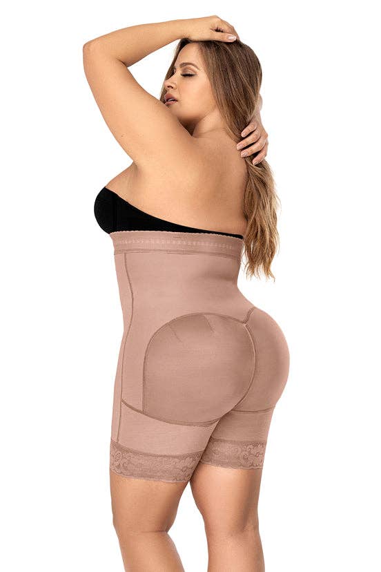 F502X High Waist "Pull On" Short Mocha