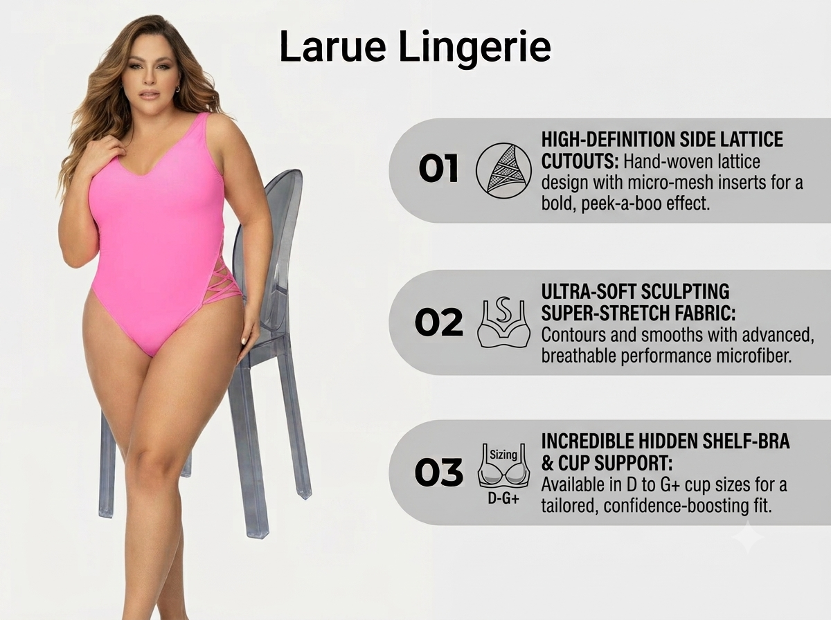 Pink Cut-Out One-Piece Swimsuit Plus