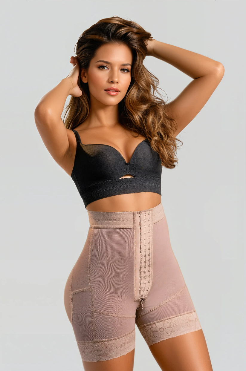 High Waist Mid- Thigh Body Shaper-Butt Enhancer and Tummy control- BBL shorts