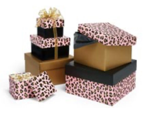 Lipstick leopard and Gold Gift box kit