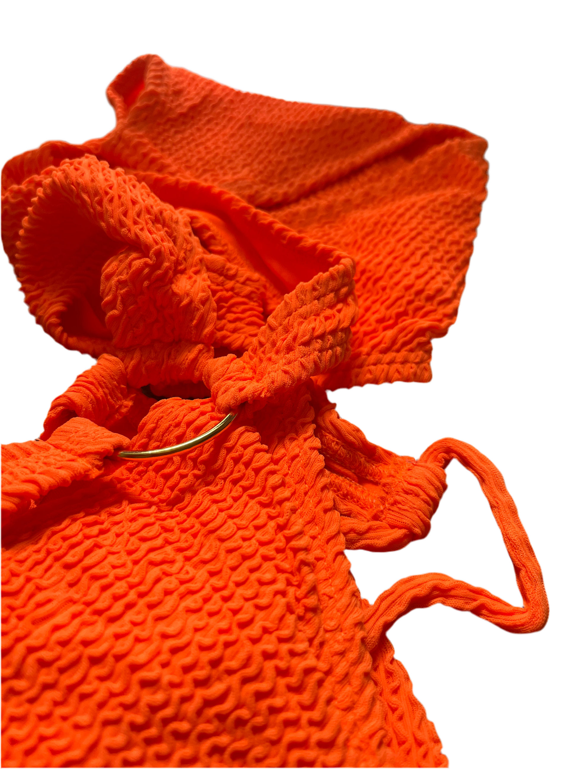 Orange monokini Fabric