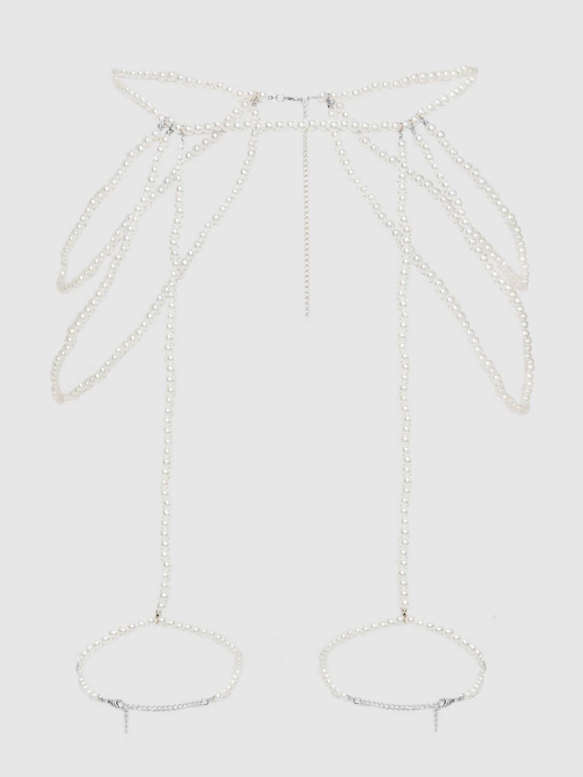 Adjustable pearl garter