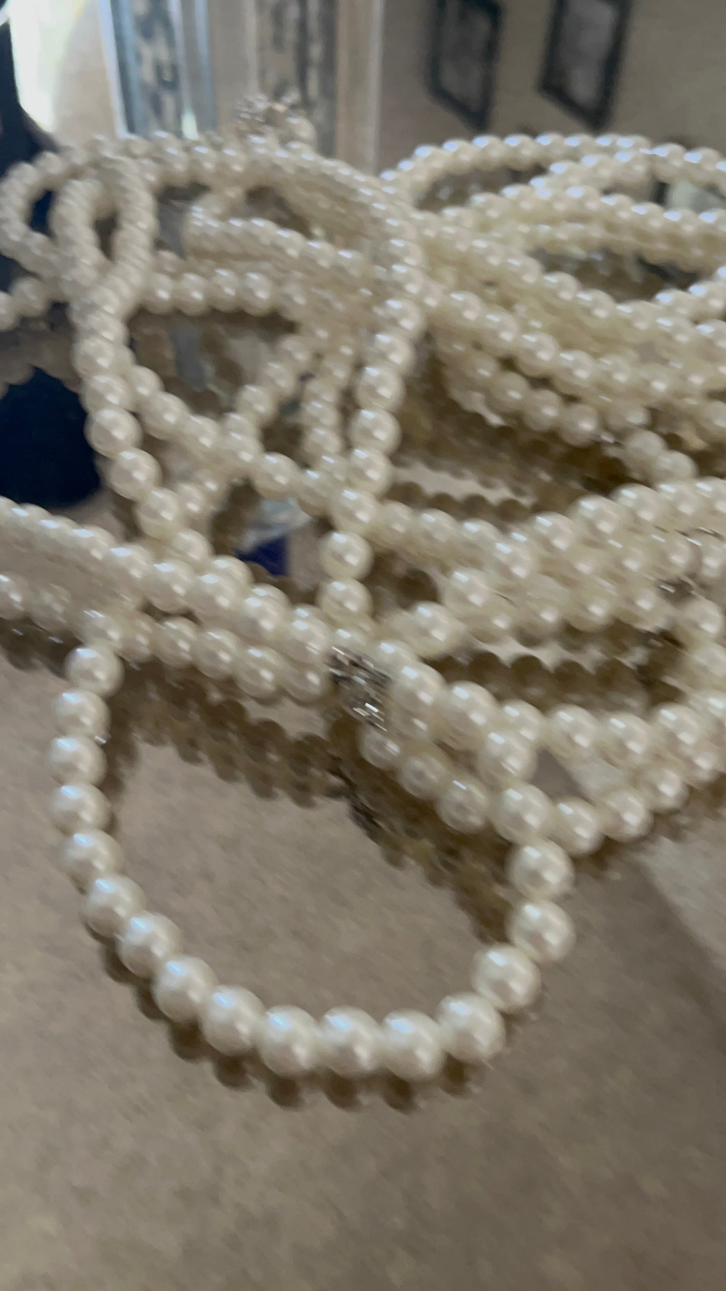 Adjustable pearl chain panty
