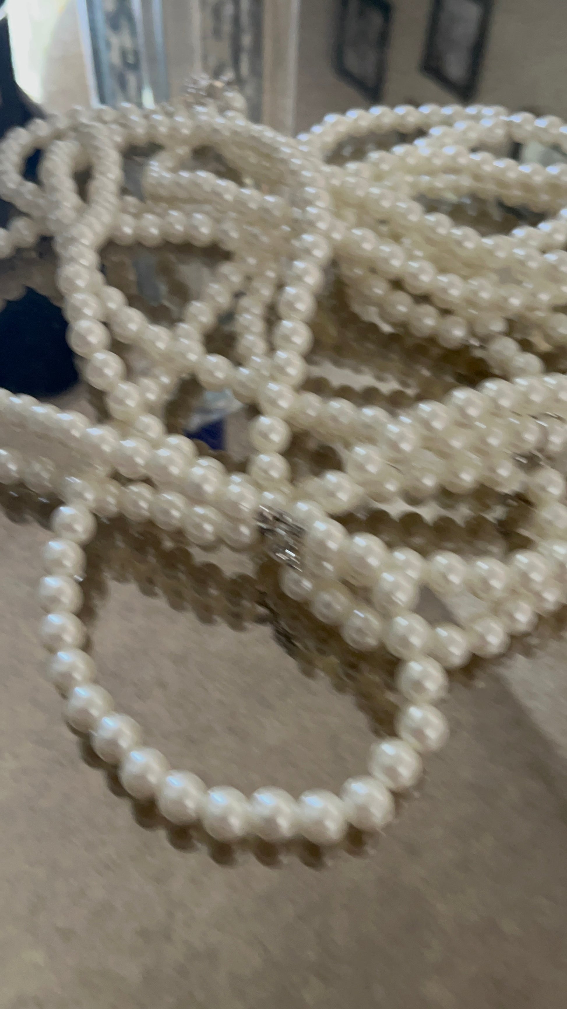 Adjustable pearl chain panty
