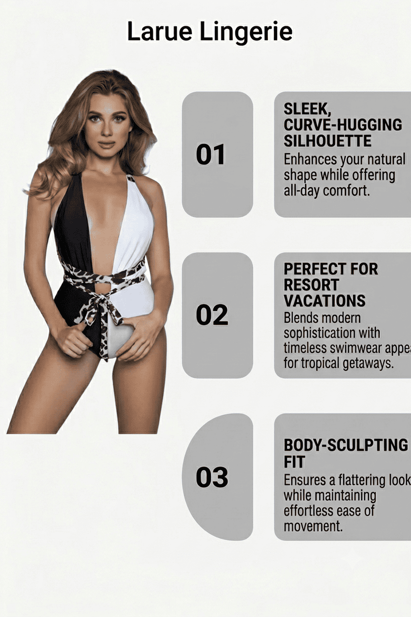 Ezra Daring Plunge Neckline 1-Piece Swimsuit