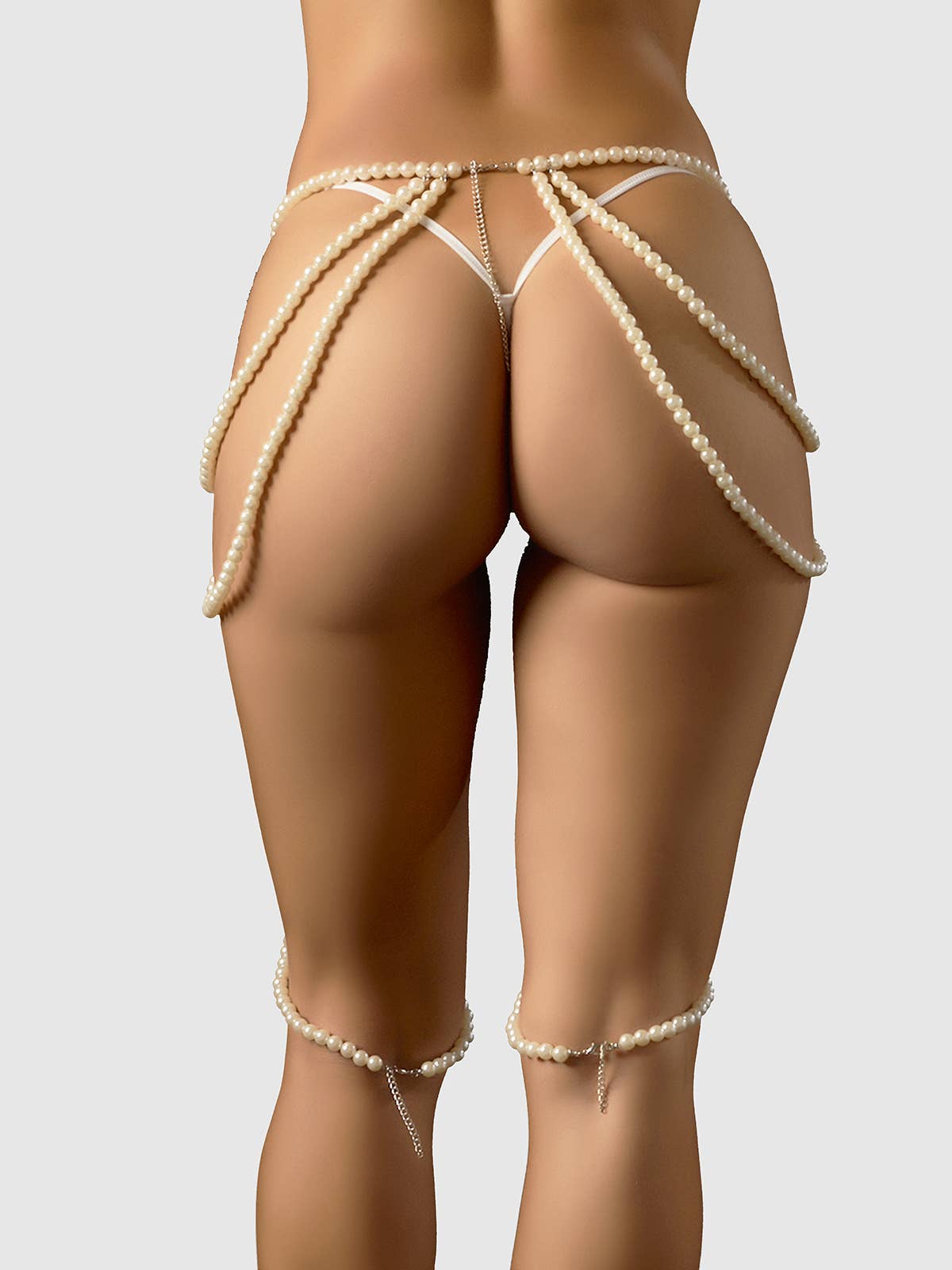 Pearl waist chain garter